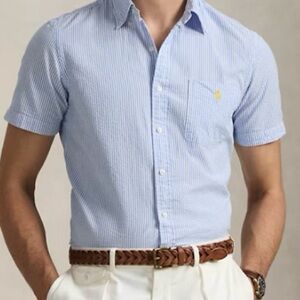 Ralph Lauren Seersucker Prepster Classic Fit Shirt Men’s size L
